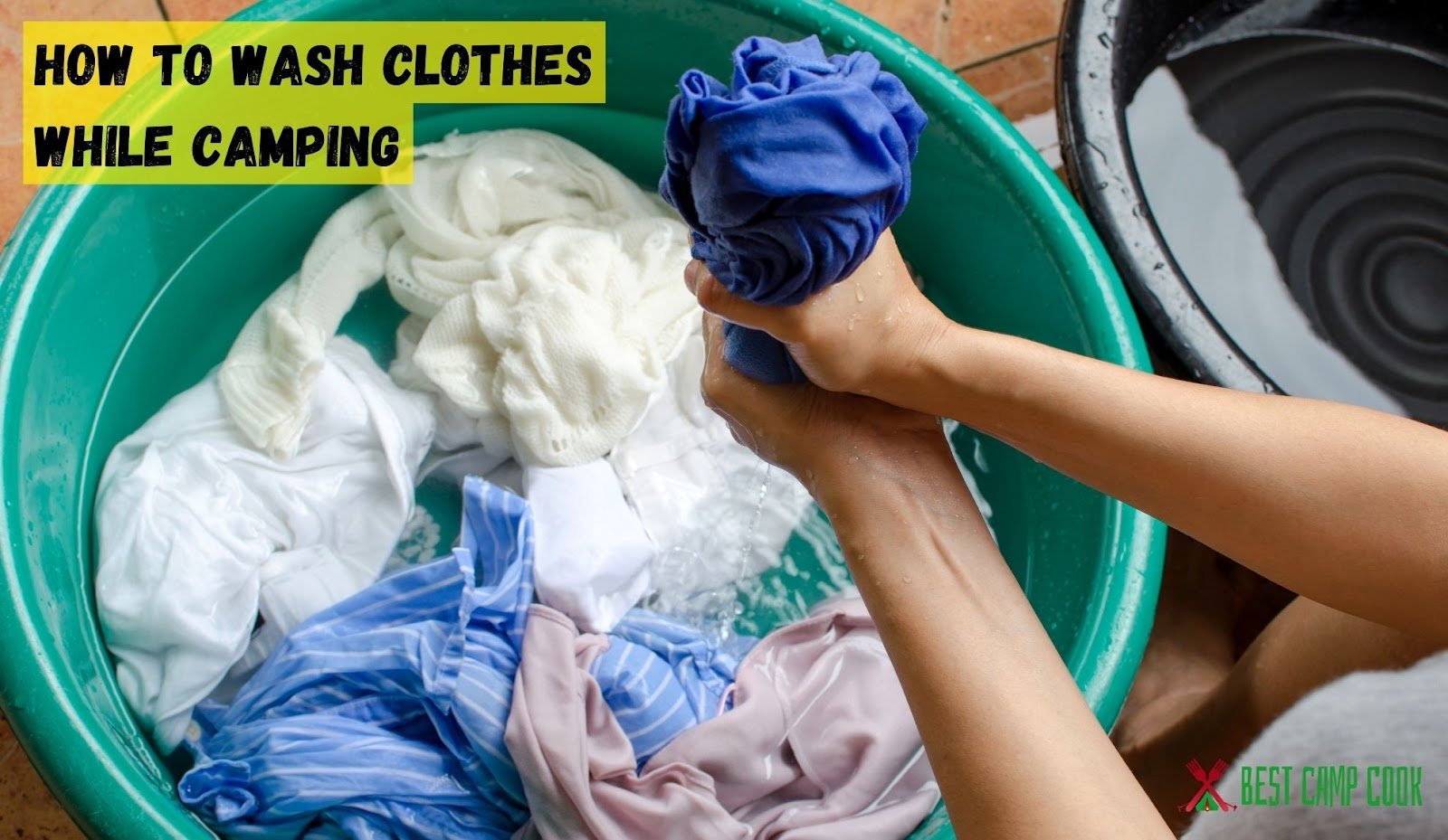 How to wash clothes while camping